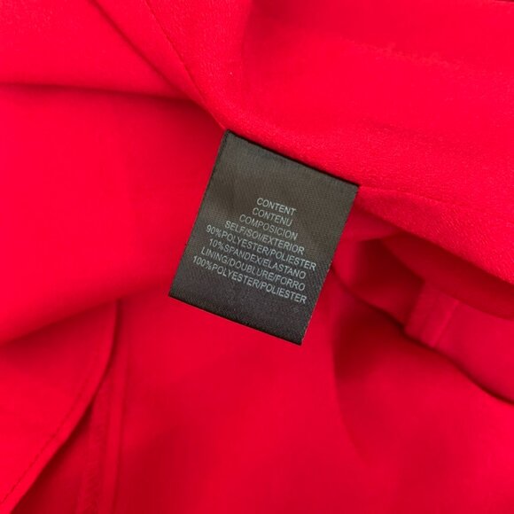 Charles Henry Red Ruffle Tiered Wrap Dress Small - Picture 6 of 7